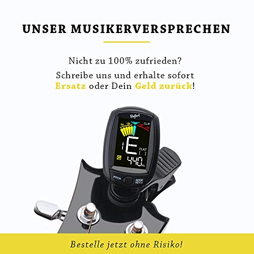 Belfort Accordeur à pince compact pour tous les instruments – accordeur universel pour guitare, ukulélé, violon, basse… - Les Beatles, Paul McCartney, John Lennon, RIngo Starr, George Harrison Belfort Accordeur à pince compact pour tous les instruments - accordeur universel pour guitare, ukulélé, violon, basse… – Image 7