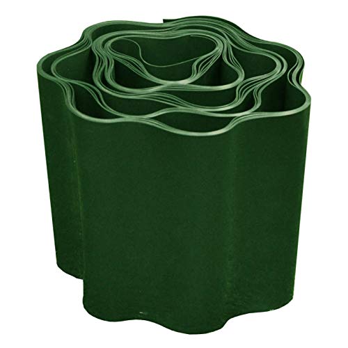 HomeZone Green Garden Edging Roll 6M x 12cm – Flexible Plastic Lawn Edging Border for Flower Beds, Pathways & Gravel Areas - Weather Resistant Decorative Garden Border Divider