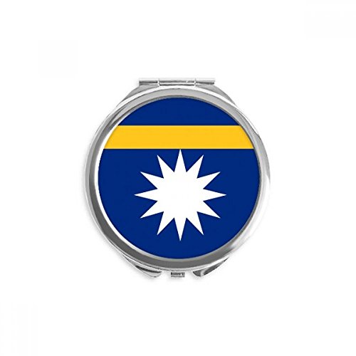 Miroir de maquillage de poche Nauru fait main emblème Océanie