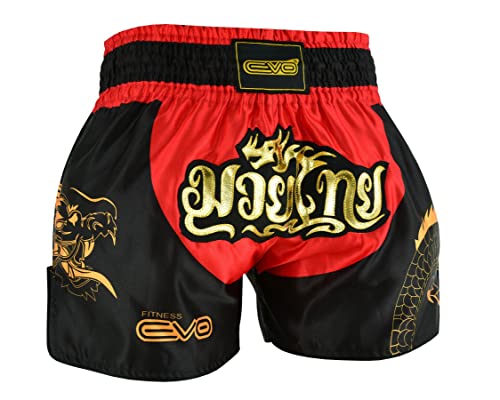 EVO Fitness Muay Thai Shorts MMA Martial Arts Grappling Kick Boxing UFC Cage Fighting Gym Training Men Women Clothing Gear (X-Small - Image 3