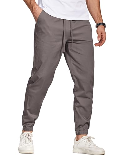COOFANDY Mens Cotton Casual Pants Drawstring Lightweight Athletic Joggers Workout Sweatpants with Pockets