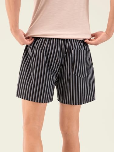 Image of DAMENSCH Printed Breeeze Inner Boxers for Men, Ultra-Light Boxers, 100% Cotton Shorts Pant for, Breathable Woven Inner Cotton Shorts.