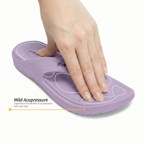Image of YOHO Drizzle Soft Slippers for Women, Mild Acupressure, Lightweight, Anti Skid & Slip, Diabetic Footwear for Woman, Home Wear Bathroom Chappal for ladies | Waterproof Monsoon & Rainy Footwear