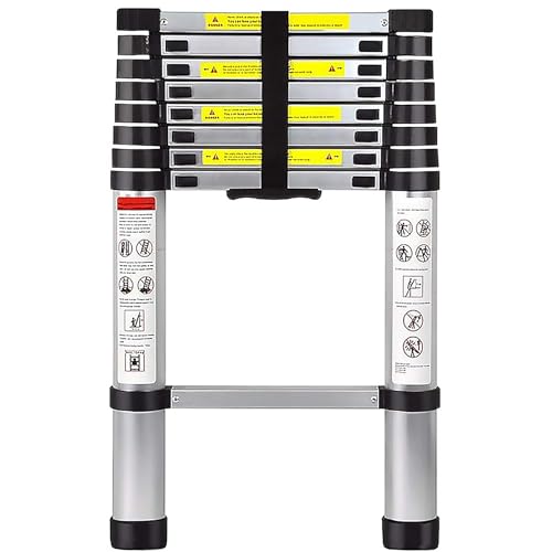 ARCHOM Telescoping Ladder 8.5 FT - Aluminum Telescopic Ladder with Non-Slip Feet - Portable Collapsible Extension Ladders for Home Roof Loft RV Work with EN131 Certified - 330lbs Max Capacity