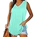 Flowy Tank Tops for Women Summer Sleeveless V Neck Shirts Casual Loose Fit Tunic Blouses Basic Tanks Trendy Vacation Outfits