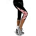 Produktbild Elecenty Yogahosen Sporthose Damen,Dünne Leggings Yoga Hosen Caprihose Frauen Laufhose Strumpfhose Activewear Reizvolle Drucken Blumenmuster Trainingspants Hose Fitnesshose (M, Rosa)