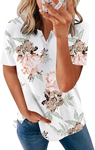 BeadChica Women’s Casual Tunic Tops Short Sleeve V