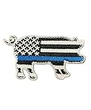 Thin Blue Line USA Flag Patch, Pig, Blue Line American Flag Patch, US Flag Patch, United States of America Flag Patch, Hook and Loop Embroidered