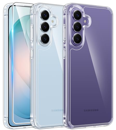 Image of FNTCASE for Samsung Galaxy S26-Plus Case: Clear Phone Cases with Screen Protector Drop Proof Slim Lightweight Shockproof Anti Yellowing Rugged Protective Transparent Cell Phone Cover (Clear)
