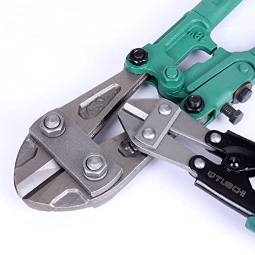 Escultora 2Pcs 18 8 Inch Alloy Steel Bolt Cutter, Lock Cutter With Rubber Handle, Wire Cutters For Chain, Barbed Wire, Lock, Cable Ties, Padlocks, Edge Banding, Box Spring #TOP4