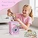 Refasy Piggy Banks for Girls, Electronic Money Bank Password Money Safe Cash Coin Piggy Bank, Fingerprint Simulation Bank Toys for 3 4 5 6 7 8 9 10 12 Year Old Girls Kids Birthday Xmas Gifts (Pink)
