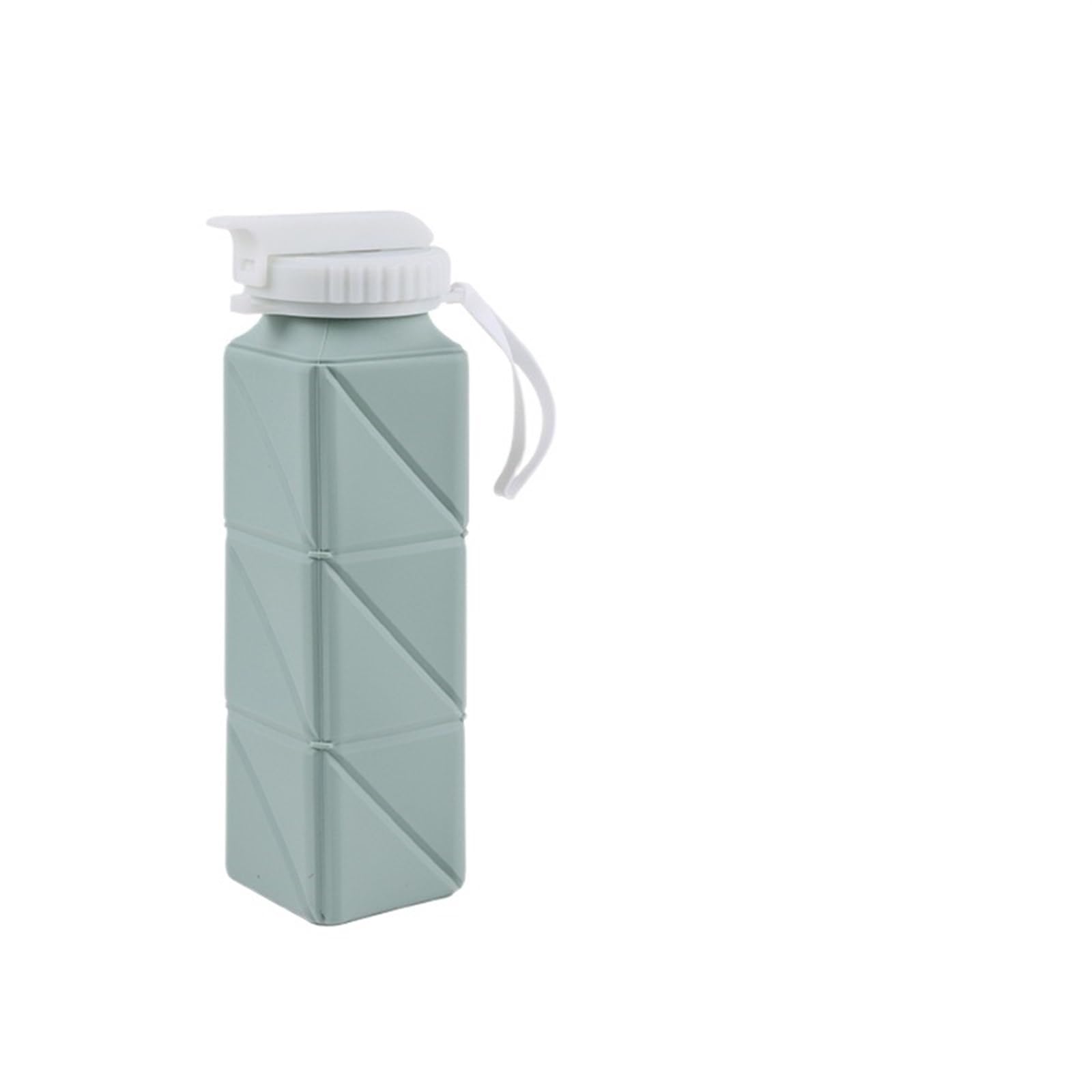 QuxetlRyz Sports Water Bottle Folding Silicone Water Bottle Sports Outdoor Travel Portable Cup Running Riding Camping Hiking Kettle(Green 620ml)