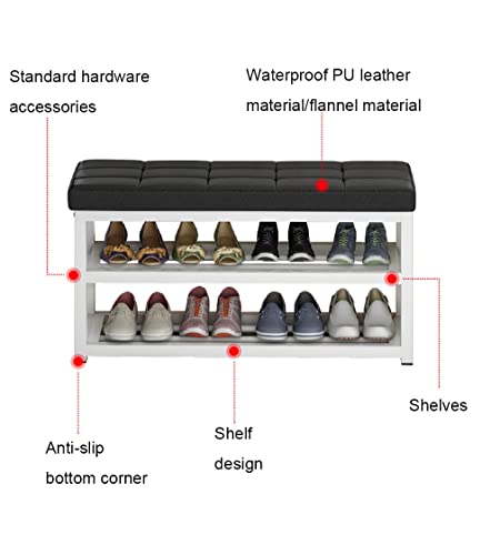 Banc à chaussures résistant pour ranger facilement les chaussures familiales dans le salon - 4