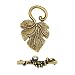 Produktbild Healifty 20 sätze Armband ot schnallen knebelverschlüsse blätter Stil tbar verschlüsse Vintage Retro Armband anhänger Charme ot für schmuck Dekoration (alte goldene)