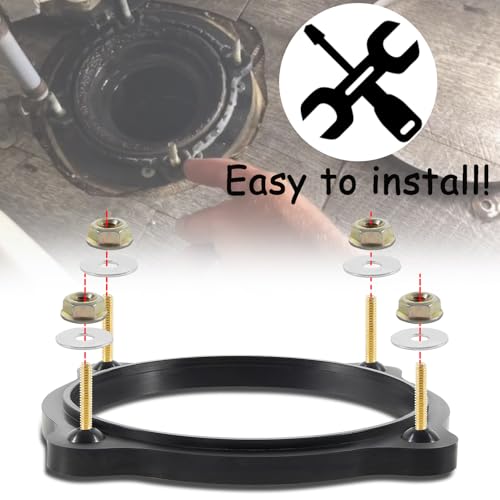 Image of 385310063 Floor Flange Seal and Mounting Kit, Black Rubber, Compatible with Some Dometic /Sealand Toilets
