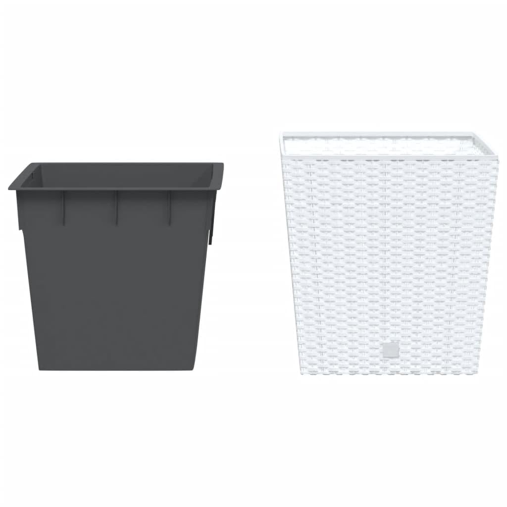 Vaso per piante effetto rattan con inserto rimovibile in robusto polipropilene per giardino, balcone, terrazza, grande fioriera per piante, verdure, erbe aromatiche
