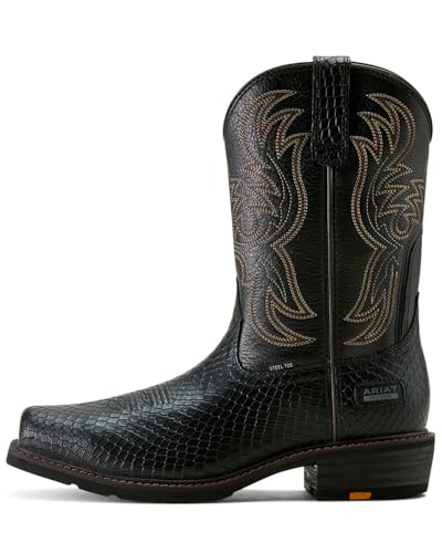 Ariat Men's Ironside Square Toe Steel Toe Work Boot, Black Dragon Print/Black, 10.5