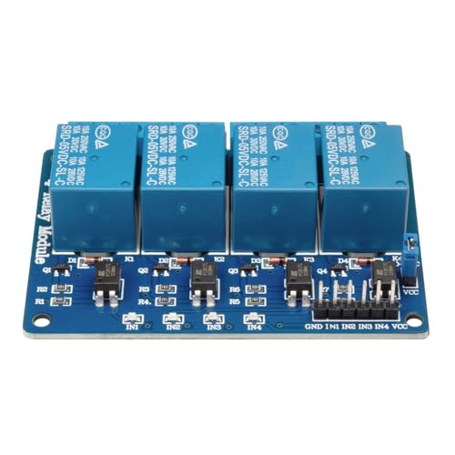 OcioDual Placa Módulo de Relés de 4 Canales 5V 10A Optoacoplados para Proyectos Electronica Robotica Raspberry Pi Relay Shield