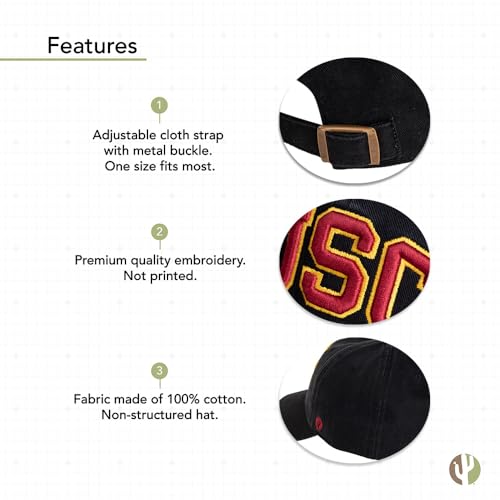 Gorra Deportiva USC Baseball Ajustable Negra miniatura 4