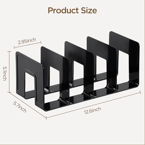 HBlife Black Acrylic Kids Shoe Rack for Closet Organizers and Storage, Small Shoe Rack 4 Sections Toddler Baby Shoe Storage Organizer Stackable Shoe Shelf,Desk File Sorter Book Purse Organizer(2 Pack) by HBlife - Used condition - Image 5