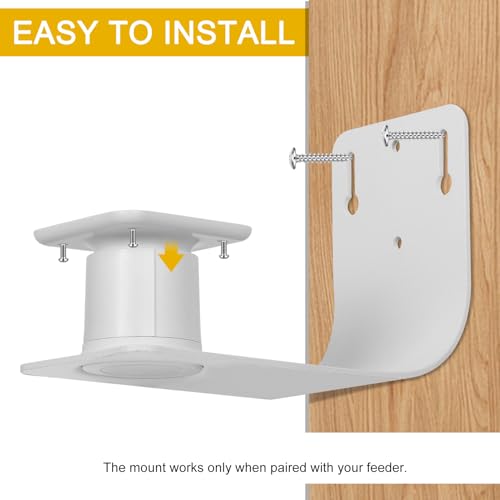 Soporte de pared para comedero de pájaros de diseño versátil blanco 6