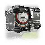 Baúl De Moto con Bloqueo De Seguridad,Caja Escúter Maletero para Motocicleta Viajar Cofre Moto Impermeable Aleación De Aluminio(Black,45L)