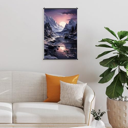 Póster decorativo de pared con lagos y montañas, pintura en lienzo POLESVBM 7