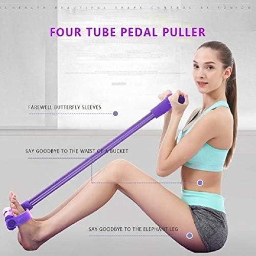 ALN® Rubber Tummy Trimmer Latex Pull Reducer 4 Tubes Resistance Band Pedal Exerciser | Full Body Workout | Home Gym Fitness Equipment | Men & Women| Yoga| Crossfit | Strectching Exerciser| Fitness 3