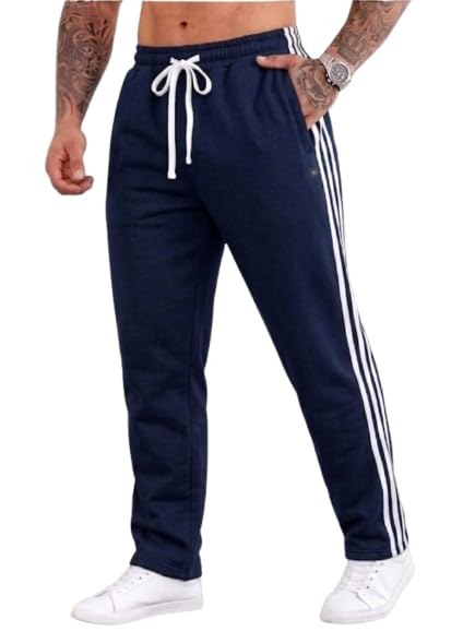 purple shadows Men's Hosiery Side Stripe Regular Fit Track Pants with Side Pockets Multipurpose Activewear Trousers for Gym Running Jogging Workout Sports Travel Casual-picture-19
