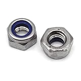 Verpackungsinhalt: 10 Stück Sechskantmutter selbstsichernd mit Klemmteil, niedrige Form, mit nichtmetallischem Einsatz M10 DIN 985 Edelstahl V4A AISI 316 Inox [10 Stück] HEAVYTOOL®