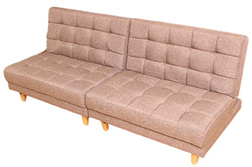 ビータ(Vita) ソファベッド カウチソファ ベッド ローソファ 天然木 グレー 2人掛け 幅86×奥行70~90×高さ33~69cm 分割式