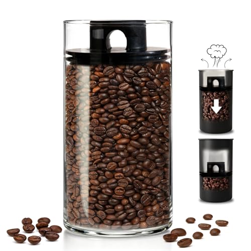 Pmueuff Bote de Café de Vidrio, 2000ML Bote Cafe Hermetico con...