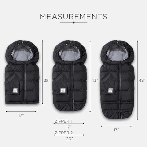 Image of 7AM Enfant Stroller Blanket 212 - Adjustable Baby Car Seat Zipped Blanket for Babies Winter, Unisex Multi Purpose Fleece Lined Warm Hooded Toddler Footmuff Water Repellent | (6M - 4T)