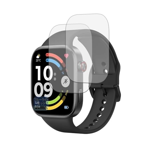 Leipsden �t�B���� Xiaomi REDMI Watch 6 (2���Z�b�g) �Ή� �ی�t�B���� �ȖʑΉ� �u���[���C�g�J�b�g TPU ���˒ጸ �h�w�� ���{��
