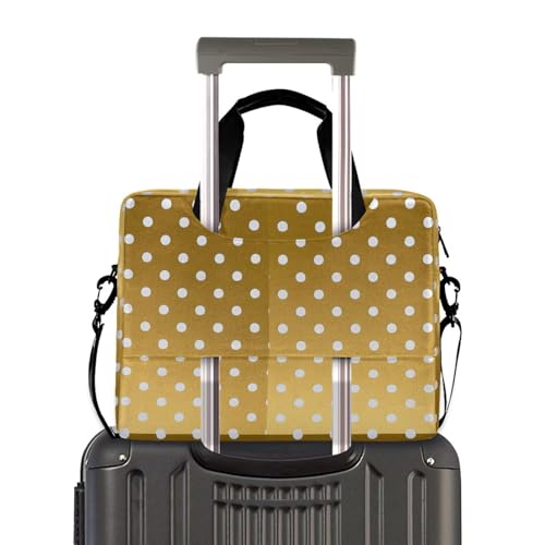 Bolso portatil para laptop 15.6 pulg diseño de lunares dorados miniatura 4