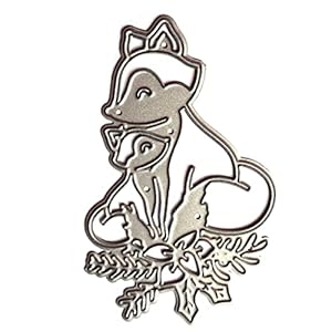 Kcibyvx Weihnachtsfuchs Metall Stanzform Stanzschablone