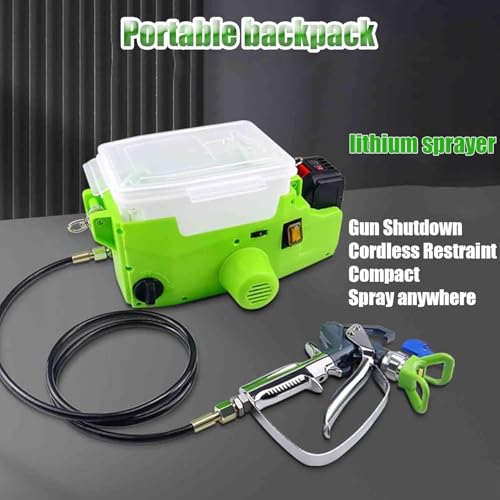 Zaino con spruzzatore di vernice airless portatile, 500 W ad alta potenza con 6 impostazioni di velocità, ideale per progetti di verniciatura interni ed esterni