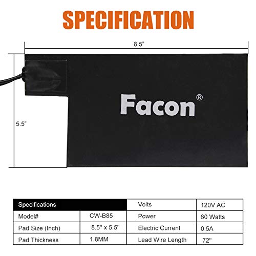 Facon 120V Battery Heater Pad