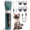 oneisall Cat Clippers for Matted Hair, 5-Speed Quiet Cat Grooming kit, Cordless Pet Shaver for Long Hair,Waterproof Pet Hair Trimmer, Pet Clippers for Cats(Green)
