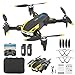 Hiwoor Drohne mit 4K-HD-Kamera für Anfänger und Kinder, faltbare RC-Quadcopter-Drohne mit Gesten-Selfie, Höhenhaltung, One-Touch-Start, 360°-Flip, 2 Akkus