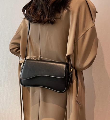 Image of Shoulder Bag for Women Retro Vegan Leather Tote Handbag Underarm Bag Trendy Purse Crossbody Bag With Zipper 2025