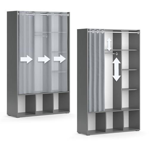 Vicco armadio multifunzione Luigi, Grigio, 105.8 x...