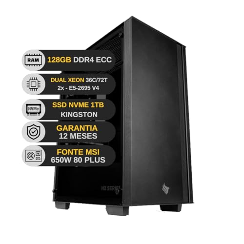 Servidor Empresarial de Alto Desempenho, Dual Xeon E5-2695 V4, 12...