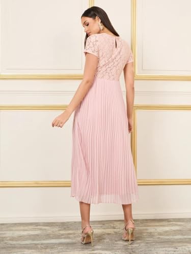 Image of Styli Women's Polyester A-Line Maxi Casual Dress (7006884728 Pink