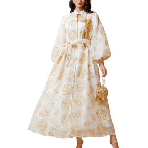 Robe de soirée Jalabiya paillettes coupe ethnique Moyen-Orient