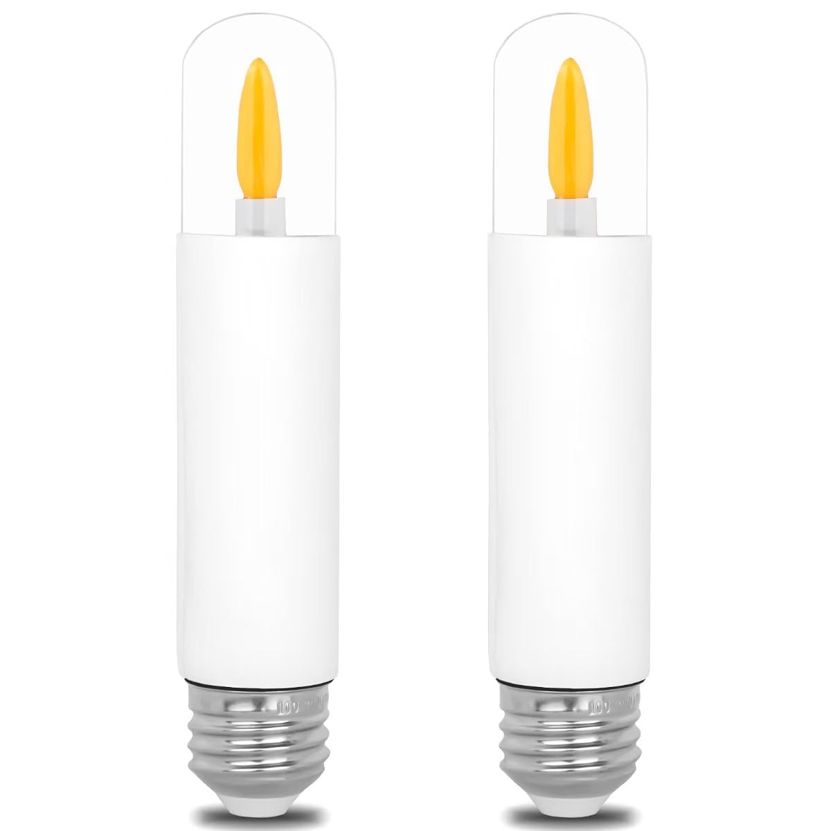 Flame Effect Light Bulbs Flickering E27 LED Bulbs for Party Patio Porch Home Indoor & Outdoor Decorations (T9, Retro, Acrylic and Glass, 2, one Size, Flame Effect Bulb)