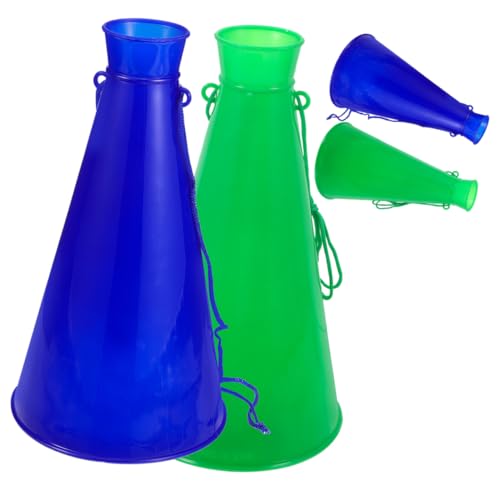 KICHOUSE 4pcs Megaphone Speaker for Birthday Party Camping Halloween Megaphone Cheer Noise Makers