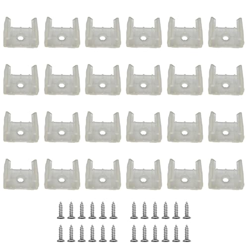 GYGhaoho 120 Pcs LED Light String Fixing Clips, Neon Mounting Clips with Screws Suitable for...