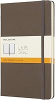 Moleskine QP060P14 - Classic Hard Cover Notebook - Ruled - Large - Earth Brown
