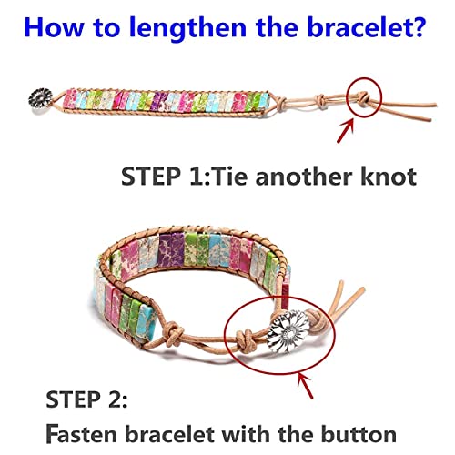 sedmart 7 Chakra Wrap Bracelet Weave Bracelets Best Friend Healing Bracelets Gemstone Woven Bracelet Yoga Bracelets Multicolor Bracelets Leather Bracelets for Women Fashion Adjustable